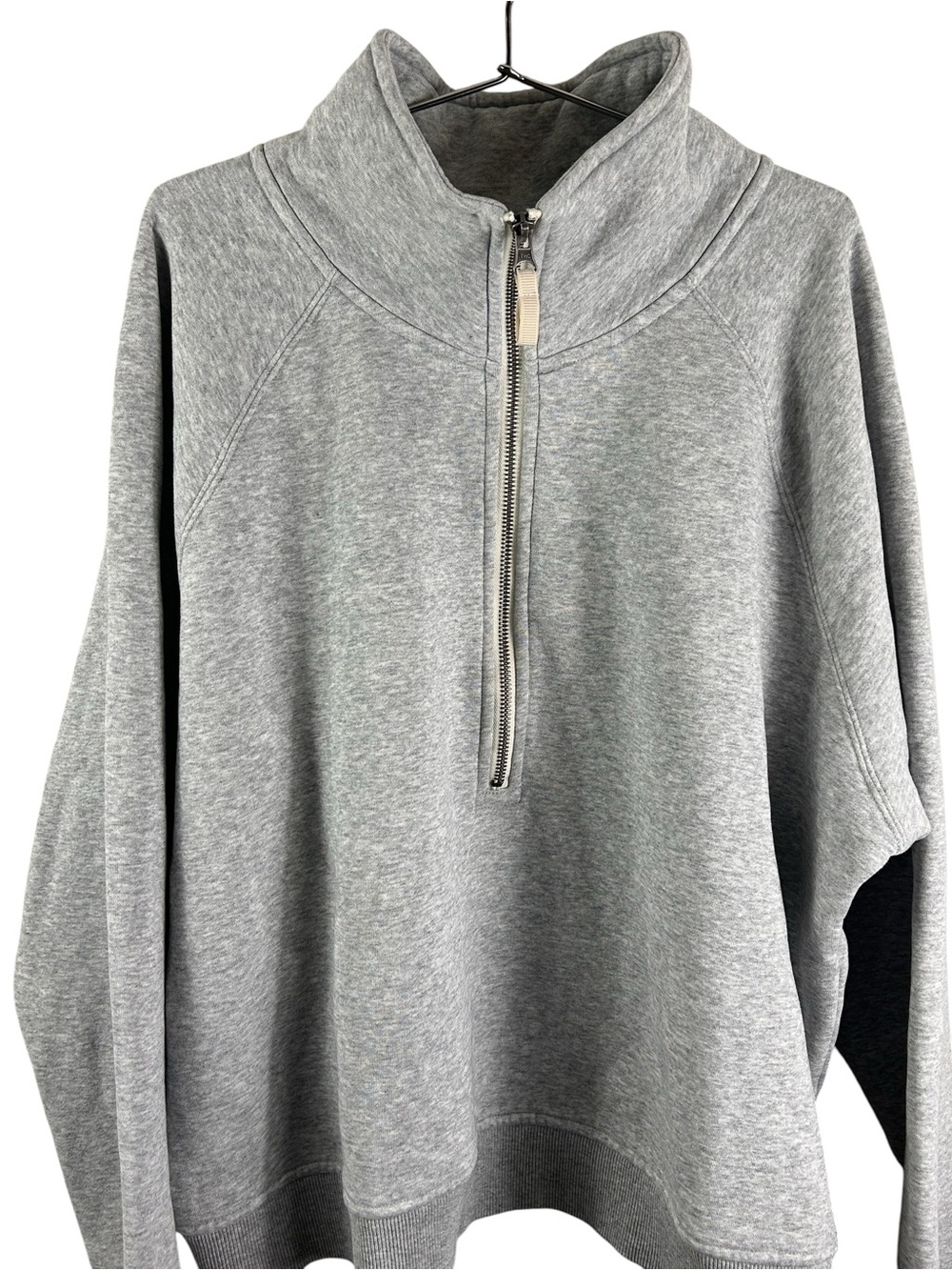 VUORI Restore Half Zip Fleece Pullover Light Heather Grey Women's EUC - Picture 5 of 10